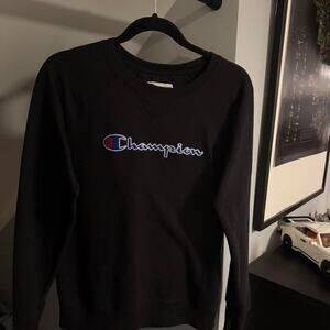 Champion black crewneck sweatshirt champion